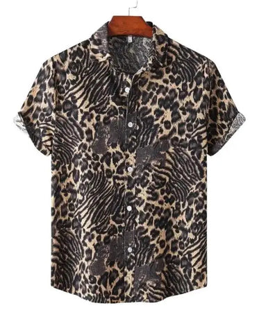Cheetah Print Shirt (More Colors) - Shirt - Dan Flashes - Light - Cheetah Print party Shirt (More Colors)