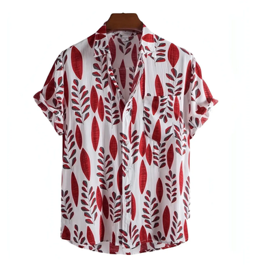 Colorful Pattern Hawaiian Shirt for men in cotton-linen blend - Dan Flashes