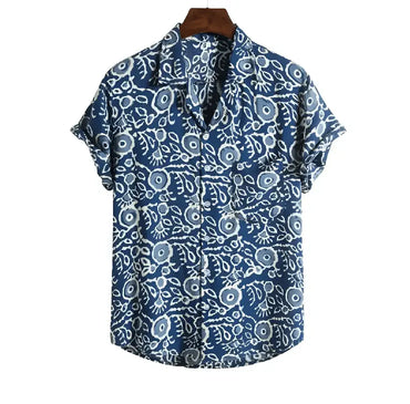 Tropical Bamboo Hemp Hawaiian Shirt for men in bamboo hemp - Dan Flashes