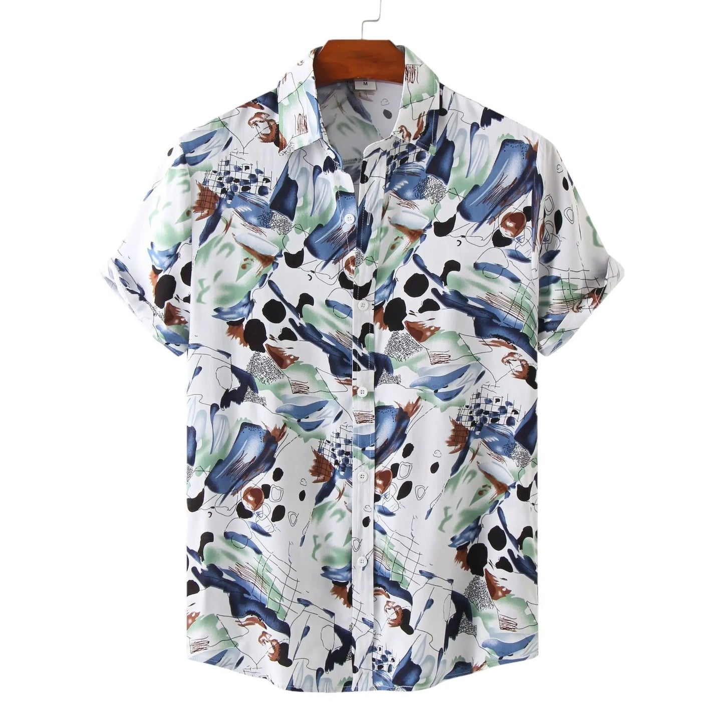 Mens button up Hawaiian shirt - Dan Flashes