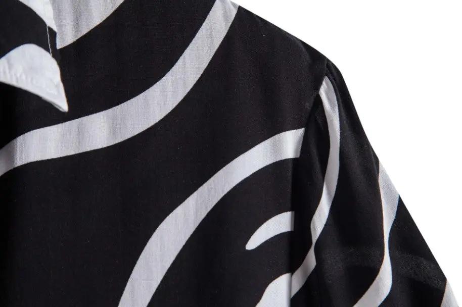 Pattern Button up Shirts - Wavy Pattern - Hawaiian shirts Dan Flashes