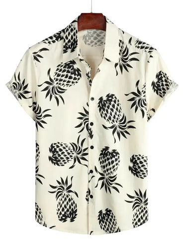 Pina Print Shirt for men in bamboo hemp - Dan Flashes