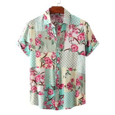 Floral Beach Shirt for men in cotton-linen blend - Dan Flashes