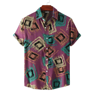 Summer Button-Up Shirt for men in cotton-linen blend - Dan Flashes