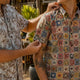 Men adjusting bamboo and cotton Dan Flashes shirts