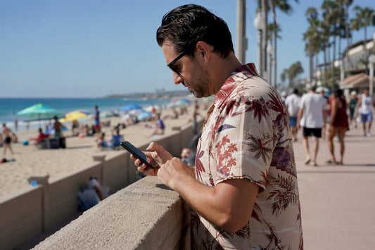 Man checking discount calculations on smartphone