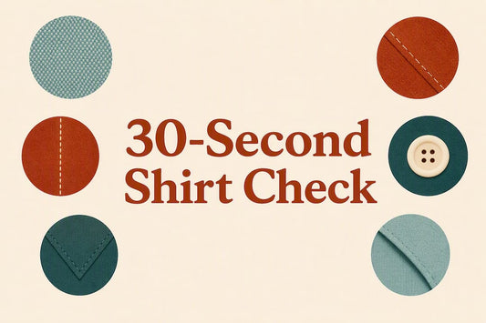 30-second shirt quality check title card