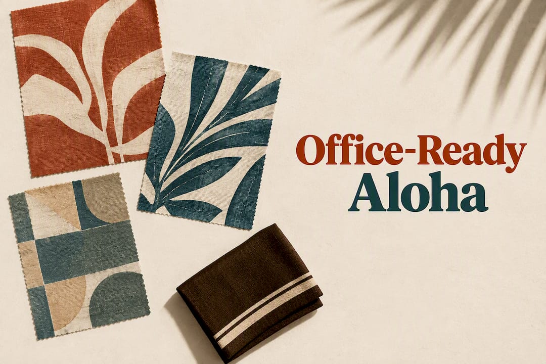 Office-ready aloha style title card