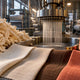 Cellulose pulp and woven rayon fabric samples