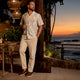 Man wearing Dan Flashes shirt with casual shoes