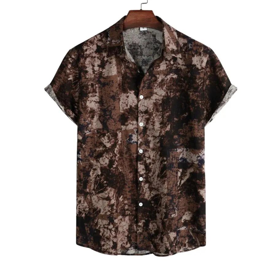 Cafe colour bamboo hemp shirt - Dan Flashes