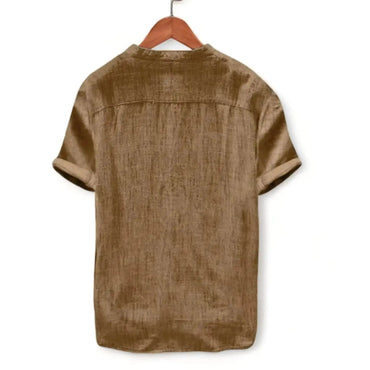 Basic Bamboo Hemp Shirts - Shirt - Dan Flashes - Beige - Linen shirts