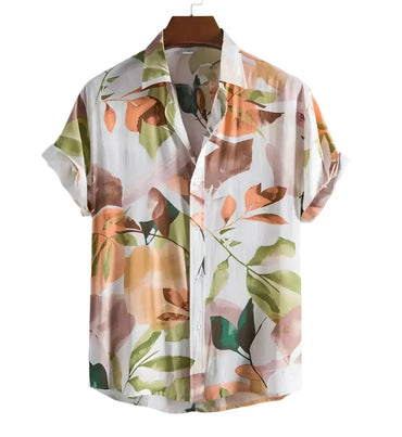 Flower Beach Shirt for men in bamboo hemp - Dan Flashes