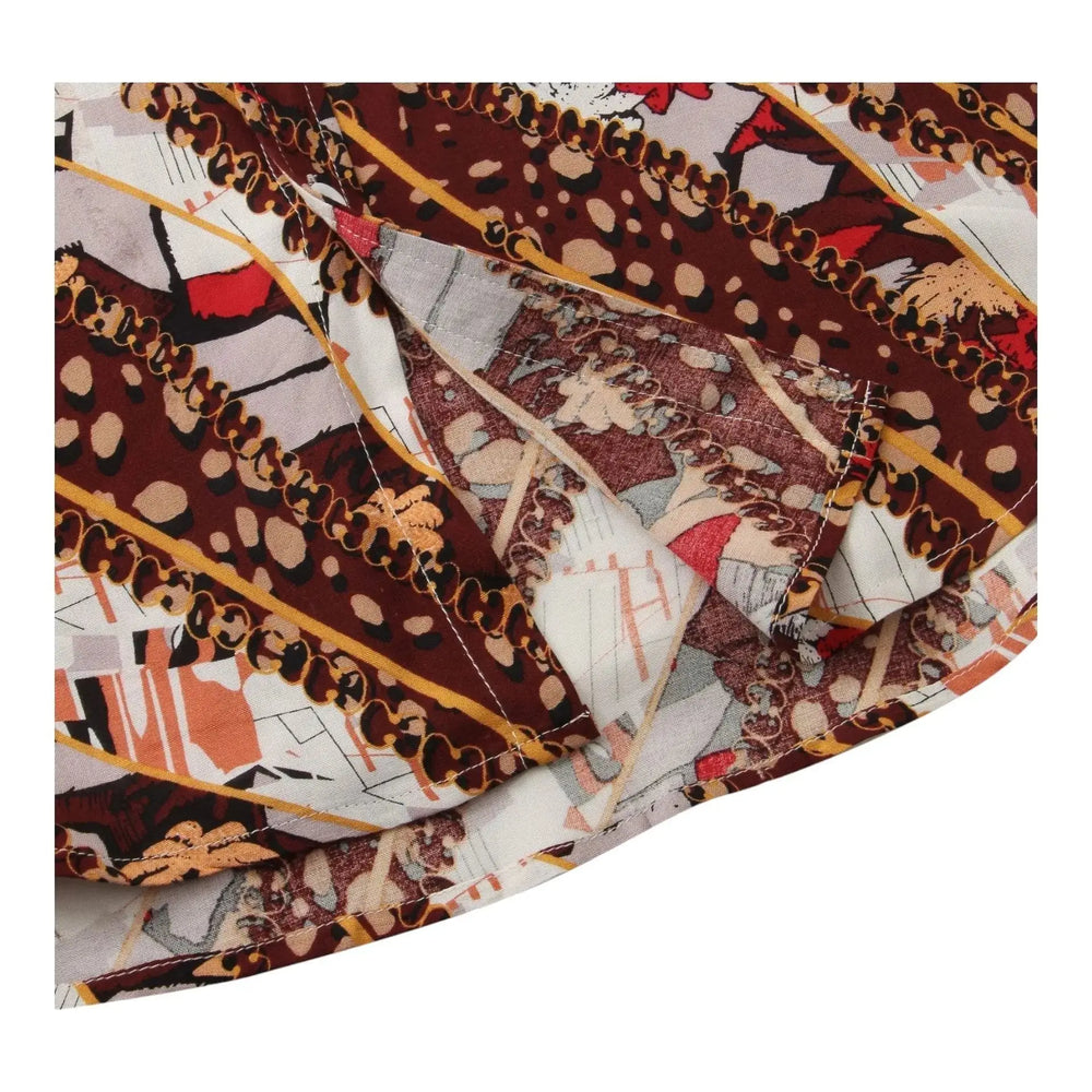 Diagonal Border Pattern Shirt, hem and pattern detail