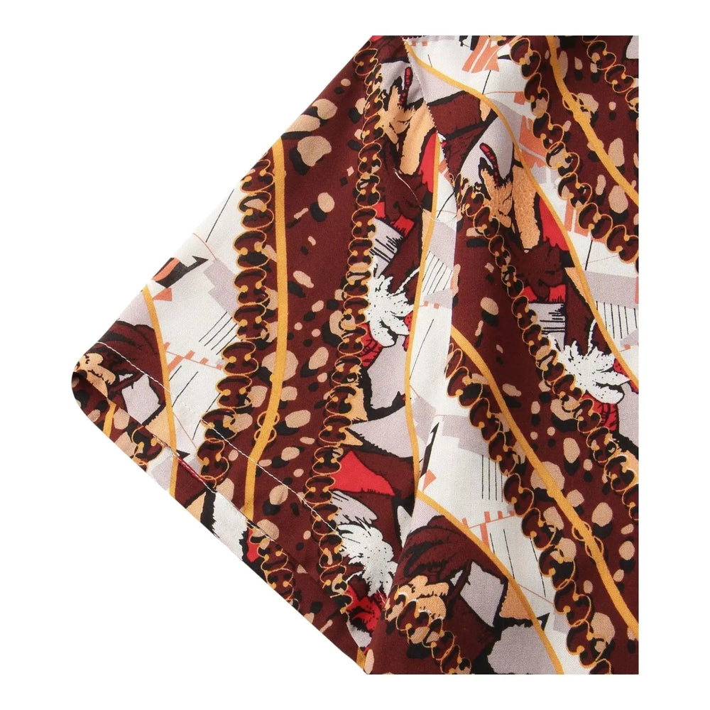 Diagonal Border Pattern Shirt, sleeve and pattern detail
