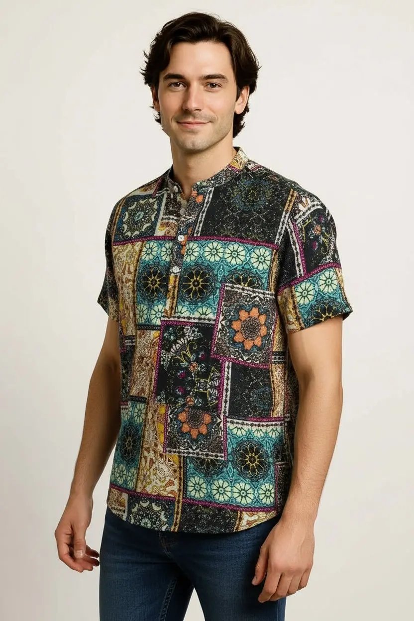 Button-Up Summer Short Sleeve Shirts Dan Flashes