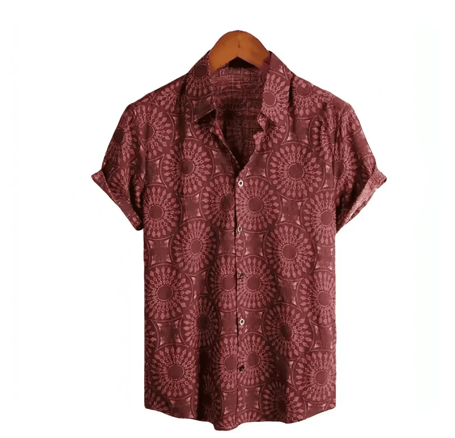 Button up Shirts - Hawaiian Shirts - Beach Shirts - Shirt - Dan Flashes - Red - Buy Unique Men's Patterned Button Up Shirts at Dan Flashes - Elevate Your Style!