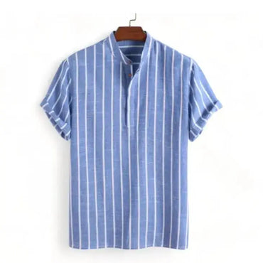 Button-Up Beach Shirt for men in cotton-linen blend - Dan Flashes