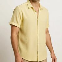 Button up beach shirts for men