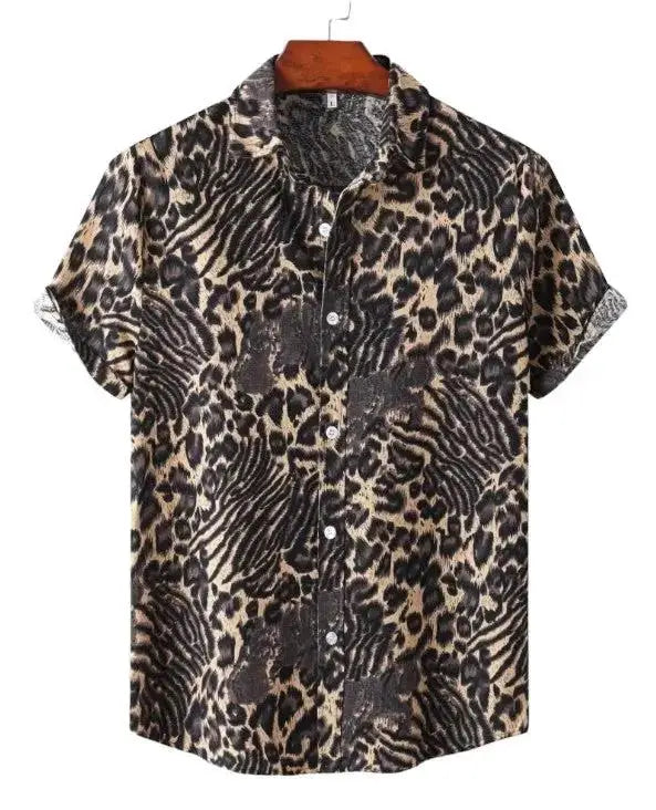 Cheetah Print Party Shirt, Light option, front view