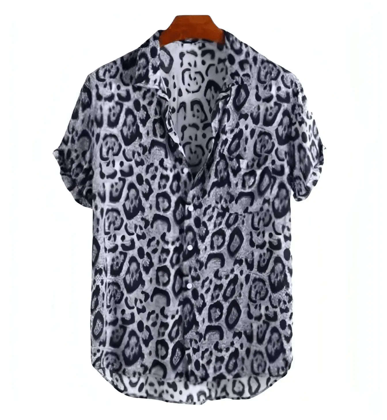 Cheetah Print Shirts - Shirt - Dan Flashes - White - Cheetah print shirts - Dan Flashes