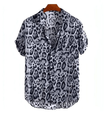 Cheetah Print Shirts - Shirt - Dan Flashes - White - Cheetah print shirts - Dan Flashes