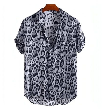 Cheetah Print Shirts - Shirt - Dan Flashes - White - Cheetah print shirts - Dan Flashes