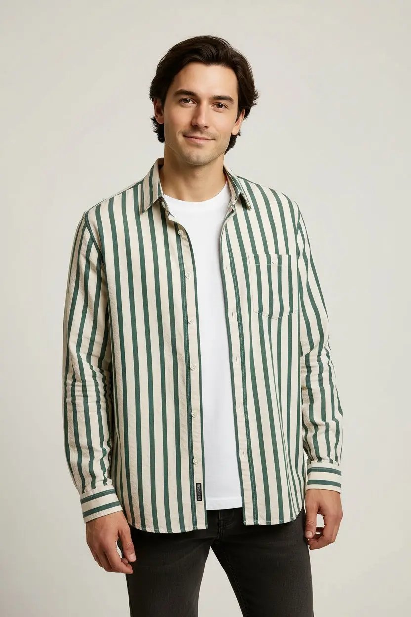 Color Matching Long Sleeve Men's Shirt Top Dan Flashes