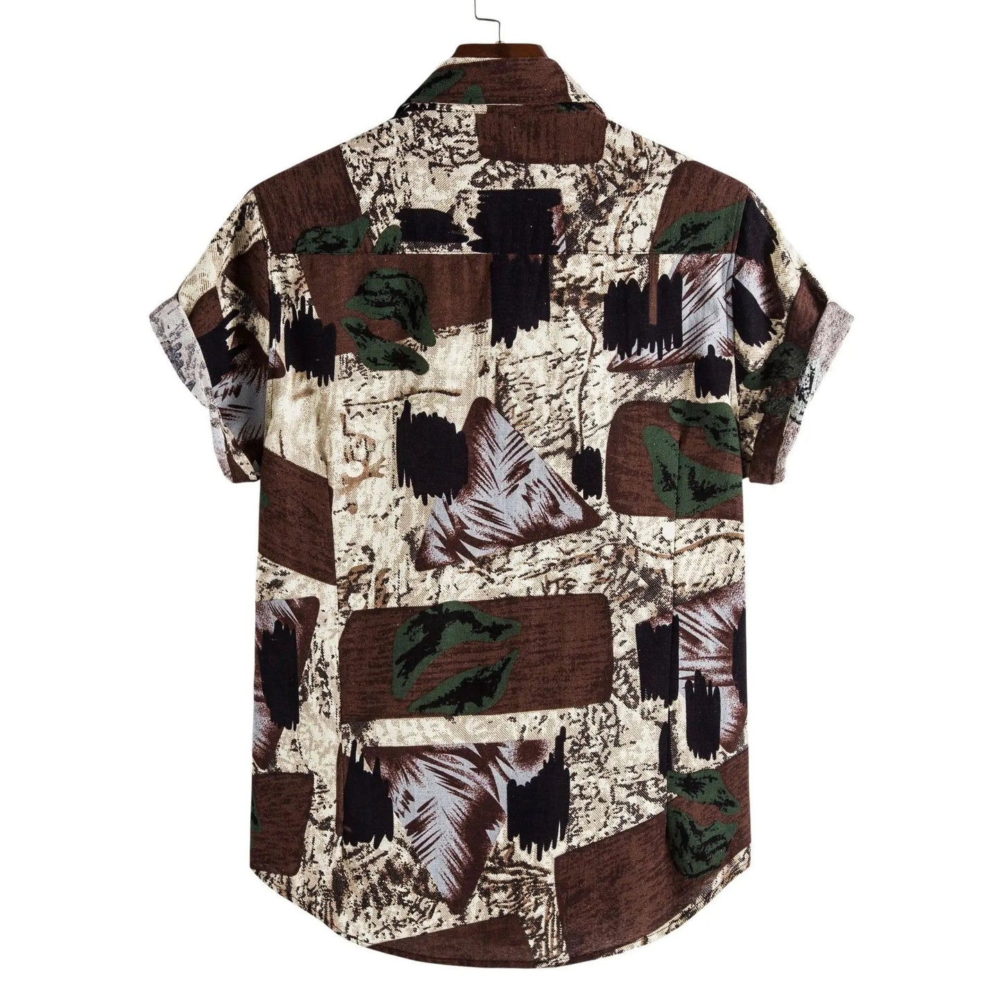 Fashionable Men's Digital Printed Long Sleeve Shirt Dan Flashes