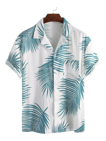 Blue & Gold Floral Shirt for men - Dan Flashes