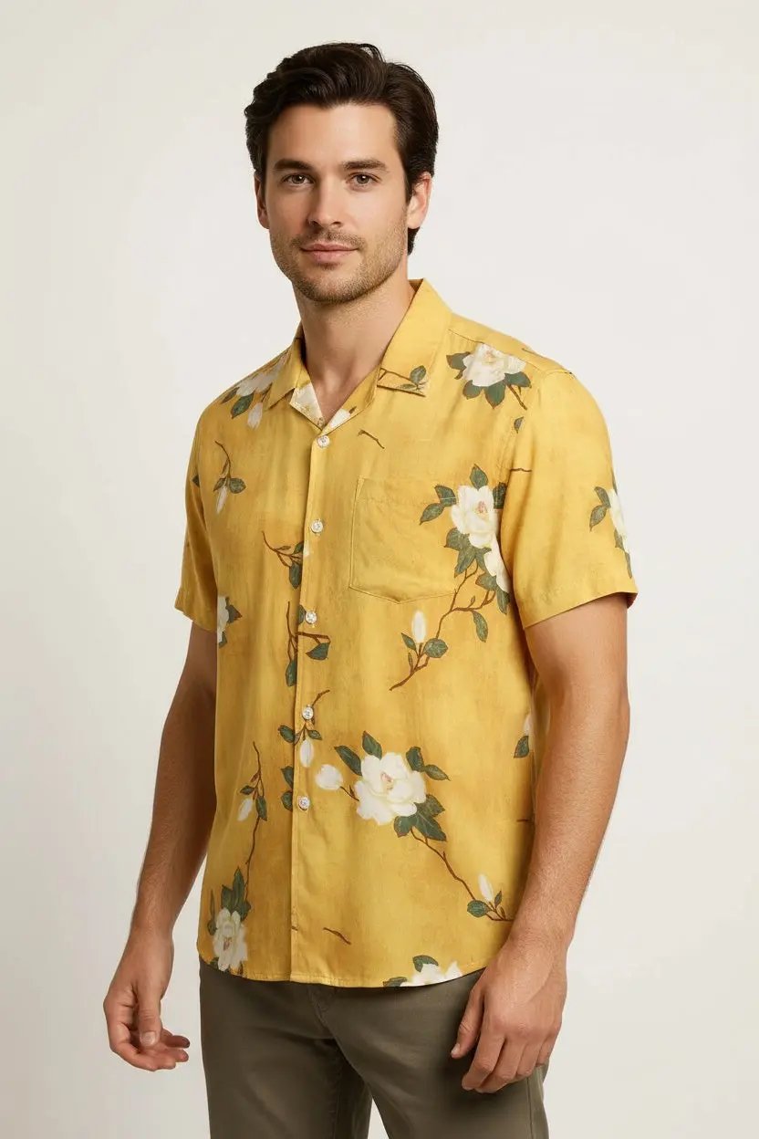 Flower button up shirt - Floral pattern shirts - Hawaiian shirts My Store