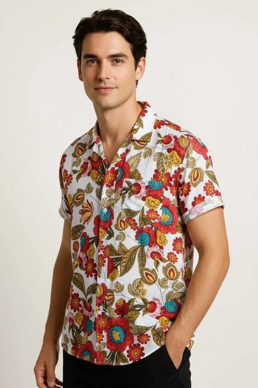 Flower pattern shirts - Hawaiian Shirts My Store