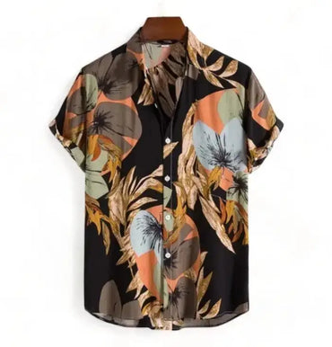 Hawaiian Beach Shirts - Shirt - Dan Flashes - Brown - Hawaiian beach shirts - Dan Flashes