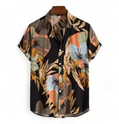 Hawaiian Beach Shirts - Shirt - Dan Flashes - Brown - Hawaiian beach shirts - Dan Flashes