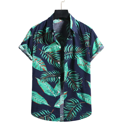 Leaf pattern shirts - Hawaiian Shirts - Linen Shirts - Dan Flashes