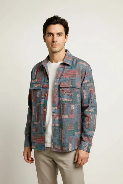 Men's Autumn Casual Cotton Long Sleeve Shirt Dan Flashes