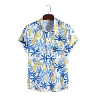Hawaiian Button-Down Shirt for men in bamboo hemp - Dan Flashes