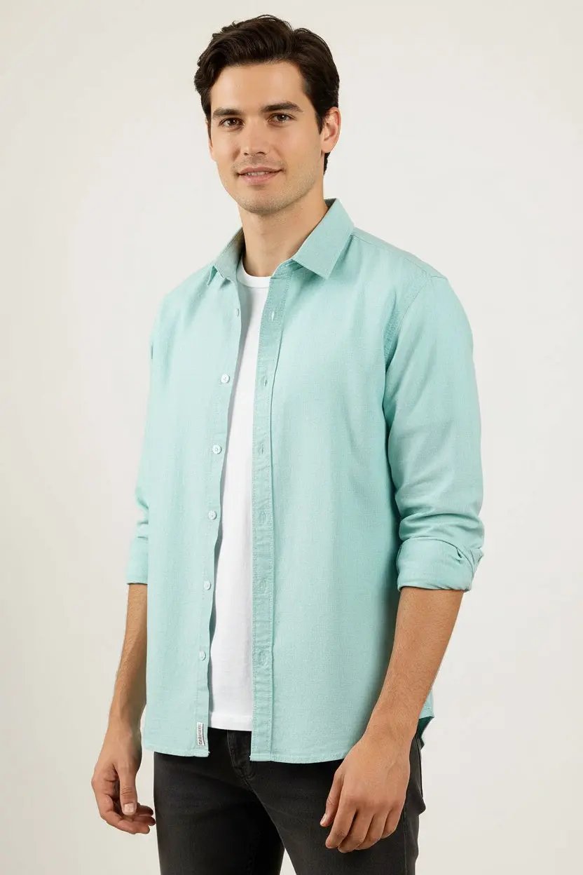 Men's Casual Minimalist Long Sleeve Shirt Dan Flashes