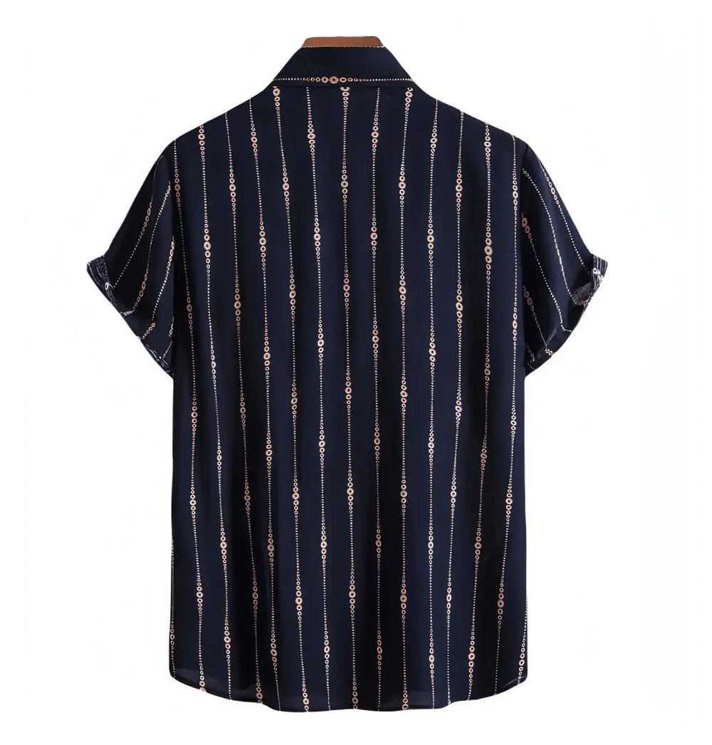 Vertical Line Camp Shirt, back view