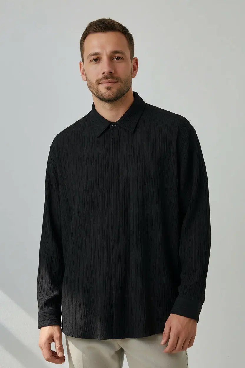 Men's Fashion Loose Casual Long Sleeve Shirt Dan Flashes