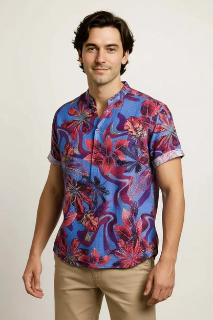 Mens Bamboo Hemp Shirts - Summer Button-up Shirts Dan Flashes