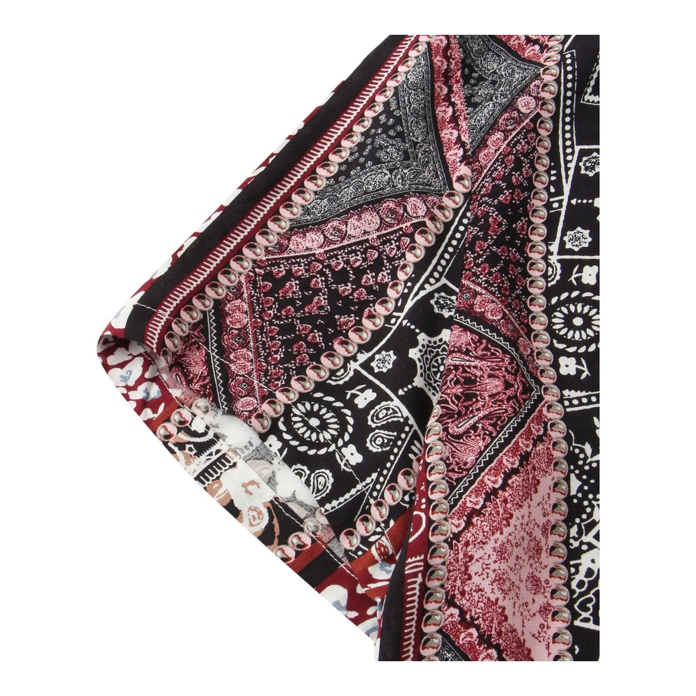 Vertical Floral Border Shirt, sleeve and pattern detail