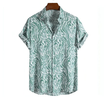 Tiger Print Beach Shirt for men - Dan Flashes