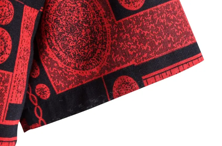 Decorative Panel Hawaiian Shirt, sleeve and pattern detail