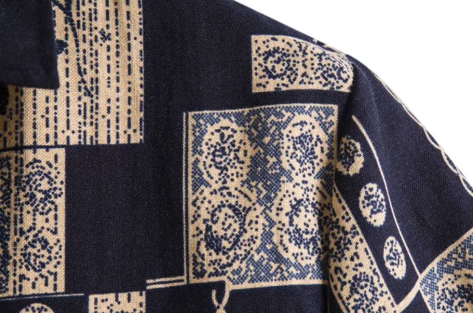 Decorative Panel Hawaiian Shirt, sleeve and pattern detail
