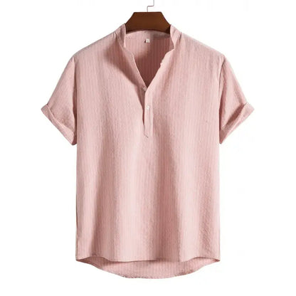 Mens Summer Shirts - Beach Shirts - Shirt - Dan Flashes - Pink - Mens summer shirts - Beach Shirts - Dan Flashes