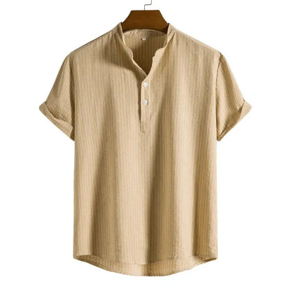 Mens Summer Shirts - Beach Shirts - Shirt - Dan Flashes - Khaki - Mens summer shirts - Beach Shirts - Dan Flashes