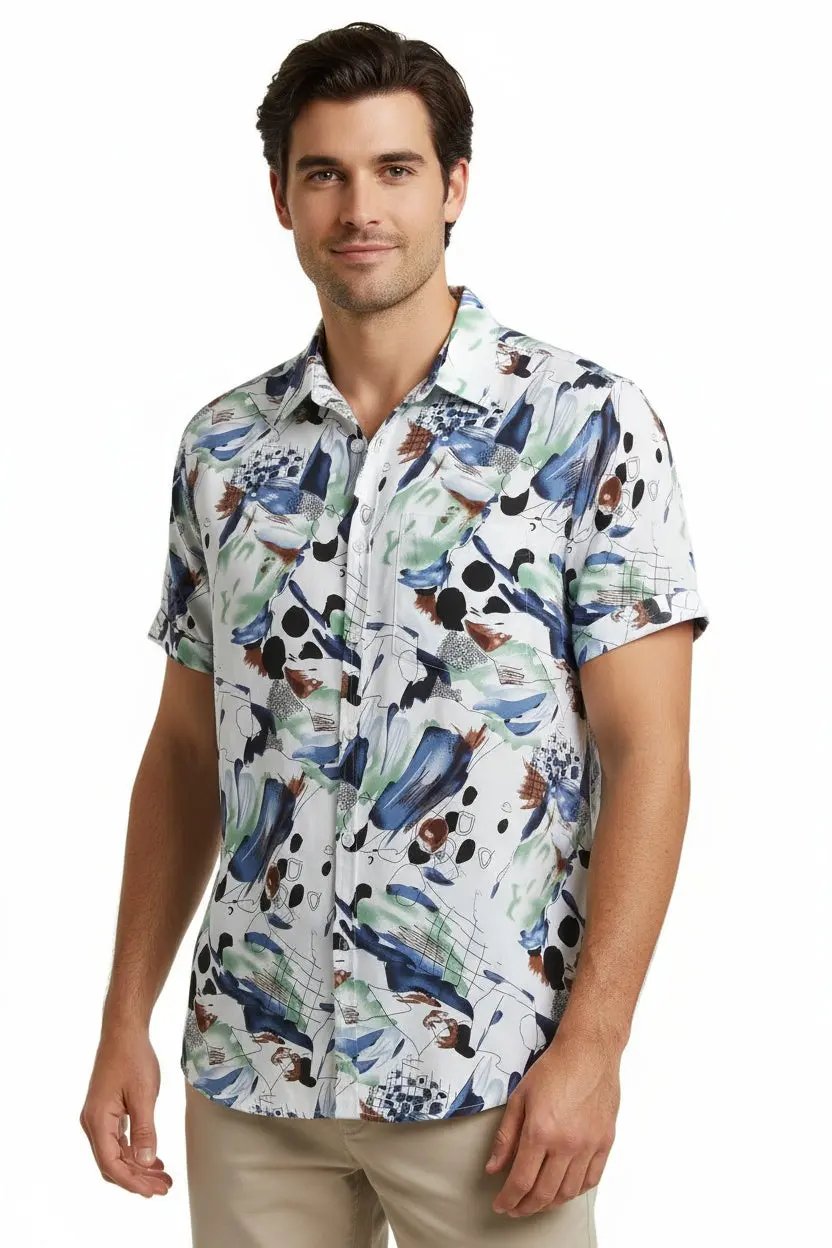 Mens button up Hawaiian shirt - Dan Flashes