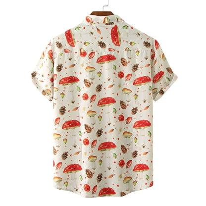 Mushroom Button Up Shirts - Shrooms - Shirt - Dan Flashes - Original - Mushroom button up shirts - shrooms - Dan Flashes