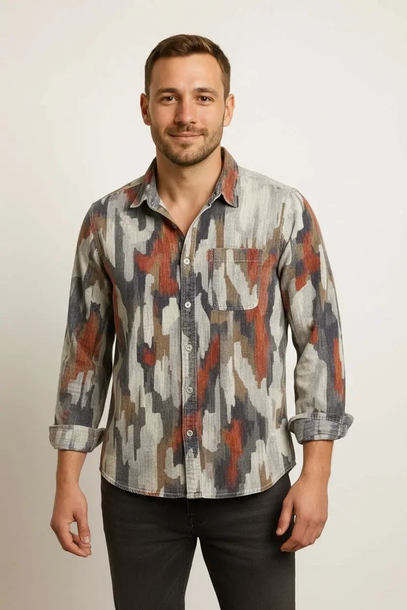 New Retro Men's Long Sleeve Top Shirt Dan Flashes